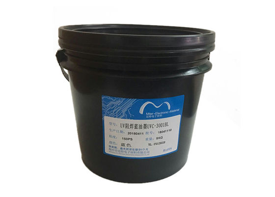 중국 UV 치료할 수 있는 PCB 잉크 파란 색깔 가면을 치료하는 UV 램프 노출을 인쇄하는 스크린 협력 업체