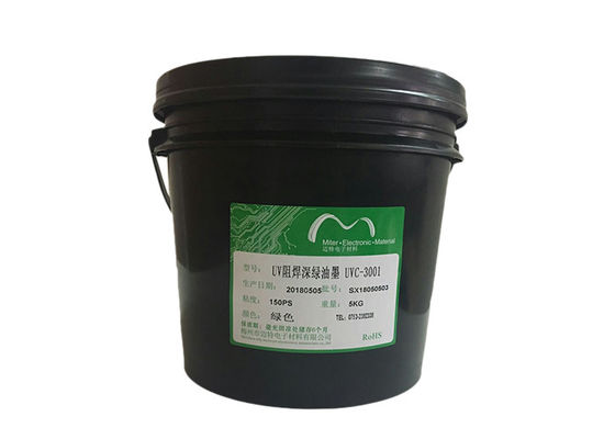 중국 /두 배 옆 층을 위한 진한 녹색 UV 치료할 수 있는 땜납 가면 잉크 협력 업체